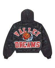 Vale Forever VSX Camo Hood Bomber Jacket Black