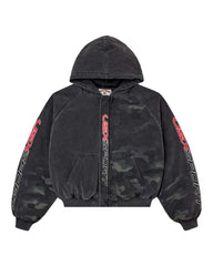 Vale Forever VSX Camo Hood Bomber Jacket Black