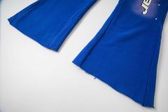 Hellstar Washed Fleece Graphic Sweatpants (Blue)