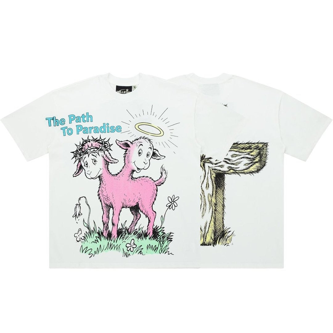 Hellstar Studios  Lamb Graphic Oversized Cotton T-Shirt