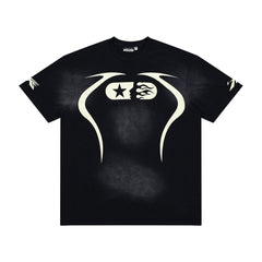 Hellstar Star Flame Face Graphic Oversized T-Shirt