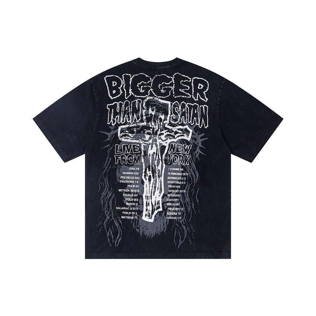 Hellstar Ghost Graphic Washed Short Sleeve T-Shirt